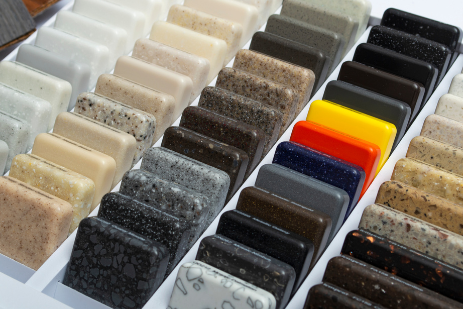 Samples of Natural Granite, Marble and Quartz Stone, Countertops